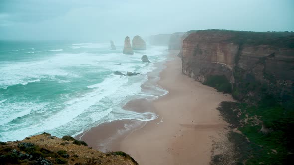 The Twelve Apostles on a Stormy Sunset Great Ocean Road Australia