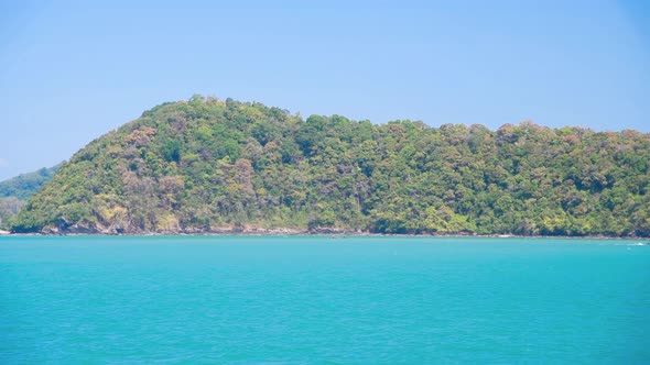 Beautiful Ocean and Coastline of Thailand on a Sunny Day