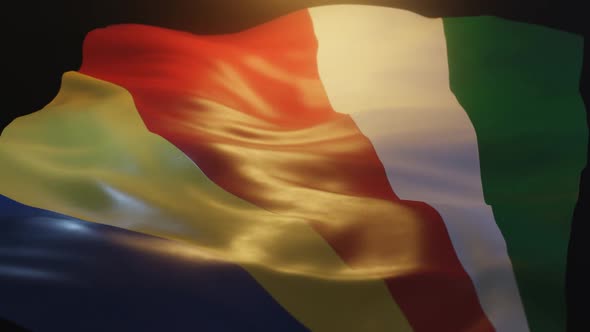 Seychelles Flag Low Angle View