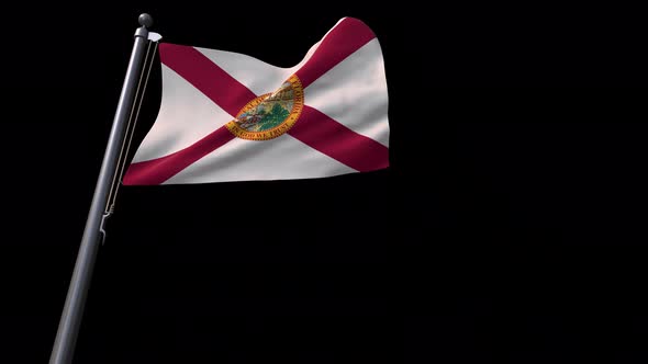 Florida State Flag  With Alpha Channel 4K