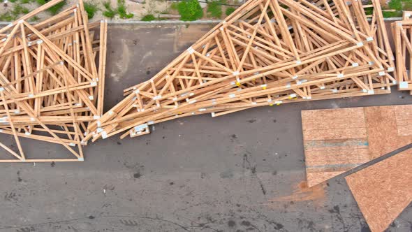 Stack of Group in New Construction Materials for Buildings