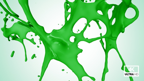 Green Paint Explosion Splash