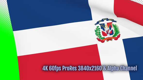 Dominican Republic waving flag transition