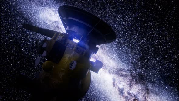 Satellite Cassini Is Approaching Saturn alt