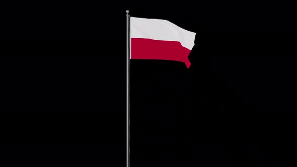 Poland Flag Pole Loops With Alpha