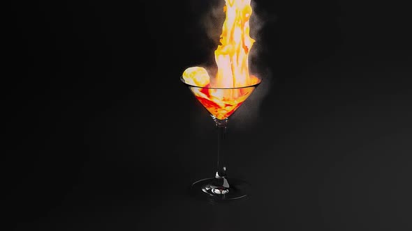 Falling Lava In A Cocktail Glass, Funny