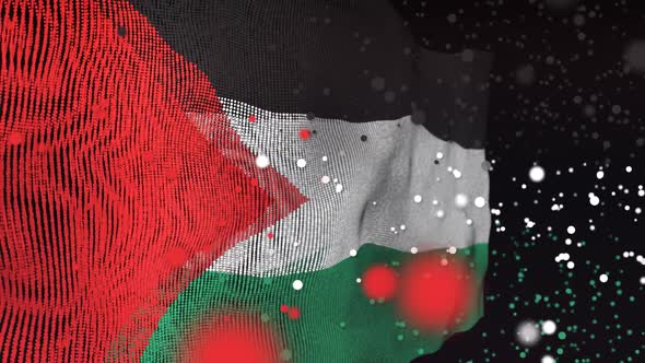 Palestine Flag Particle Animation