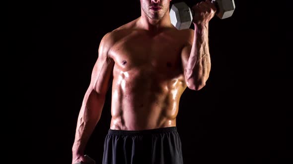 Athletic Male Fitness Training Workout