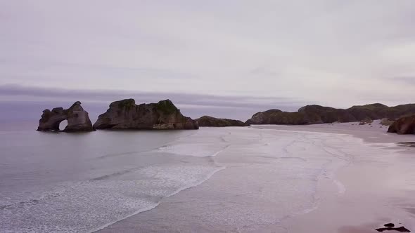 Descent to beautiful beach