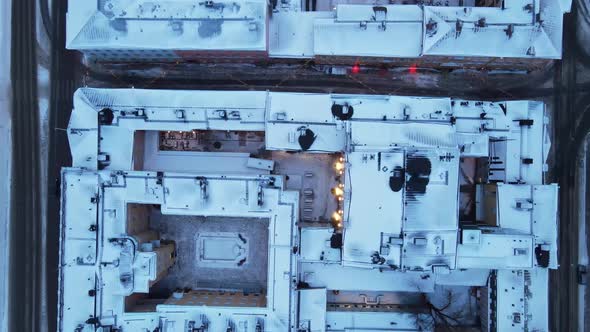 Rooftops Covered in Snow in Helsinki