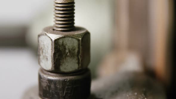 Close-up of brake caliper