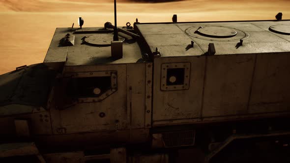 Armoured Military Truck in Desert