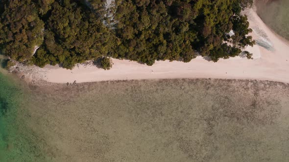 Aerial Footage of Koh Phak Bia Island in the Andaman Sea Between Phuket and Krabi Thailand