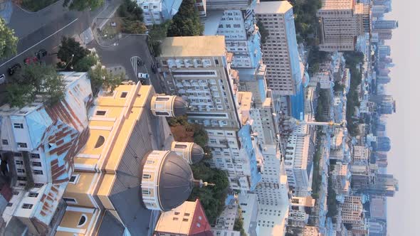 Vertical Video  Kyiv Ukraine Aerial View of the City