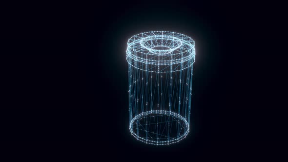 Trash Can Hologram Rotating 4k alt