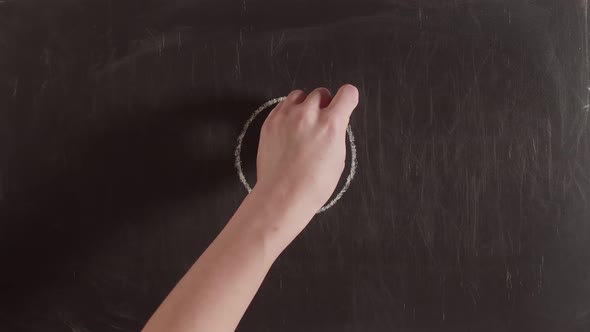 Gender Equality Sign is Drawn on a Chalkboard Timelapse