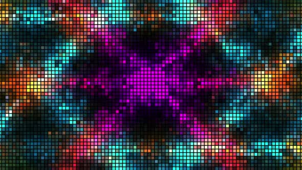 Hypnotic pattern of vibrating pixels