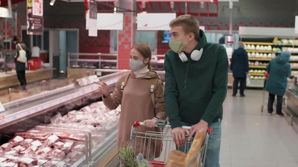 Young People Doing Food Shopping