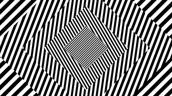 Black And White Psychedelic Optical Illusion