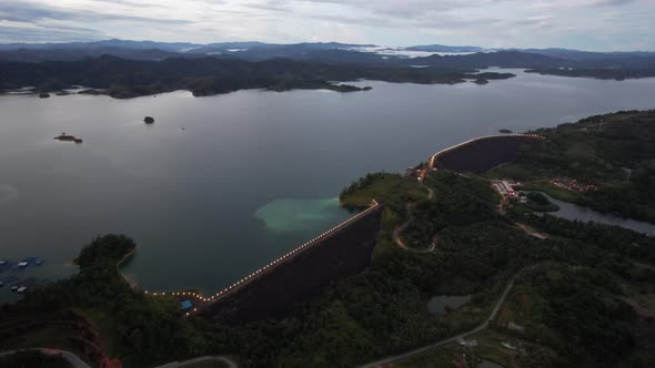 Aerial View of Fish Farms in Norway