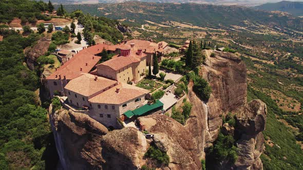 High Above the Meteora Landscape in Central Greece Thessaly