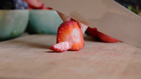 Slicing Strawberry