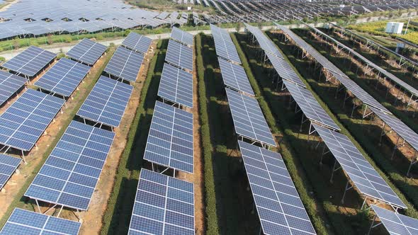 Solar power station in montain