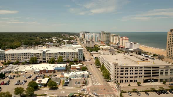 Aerial Video Virginia Beach Oceanfront Resorts 4k