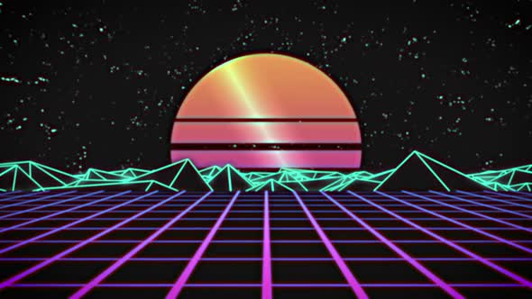 Outrun Retro 80s Background Loop alt