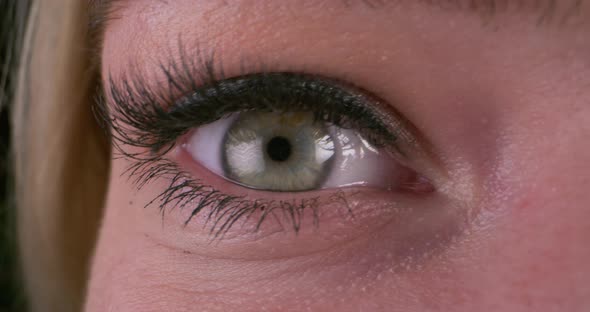 Woman Applying Mascara with Brush