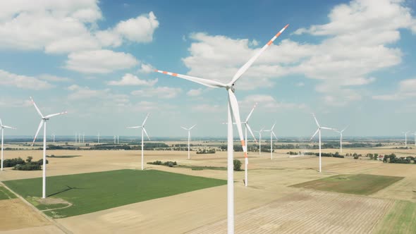 Wind turbines that generate environmentally friendly renewable electricity.