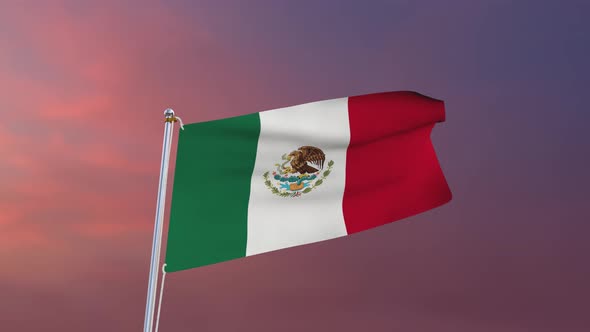 Flag Of Mexico Waving 4k