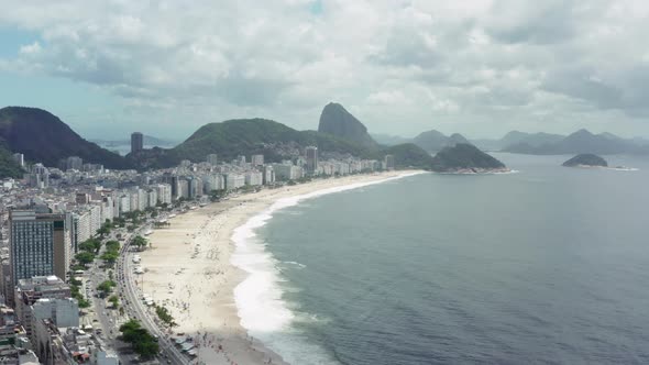 Aerial View of Copacabana Brazil