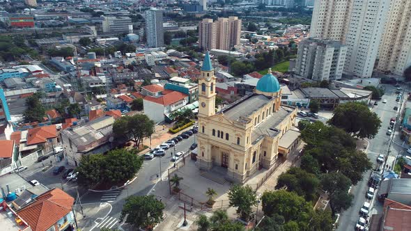 Sao Paulo Brazil. Panoramic landscape of downtown city buildings