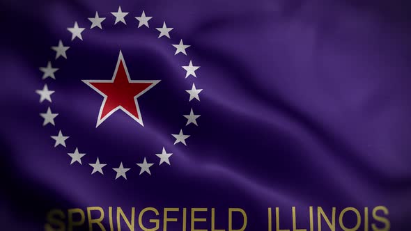 Springfield Illinois USA Flag Loop Background 4K