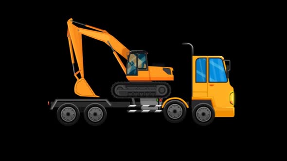 Carrier Truck with backhoe