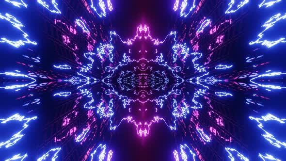 Vj Loop Motion Design Background with Bright Neon Light