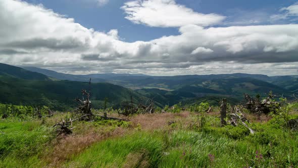 Clouds over Green Landscape