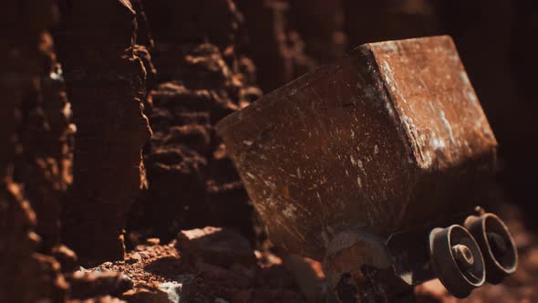 Abandoned Gold Mine Trolley Used To Cart Ore During the Gold Rush alt