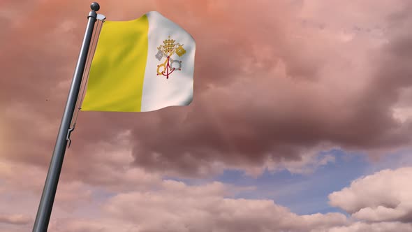 Vatican City Flag 4K