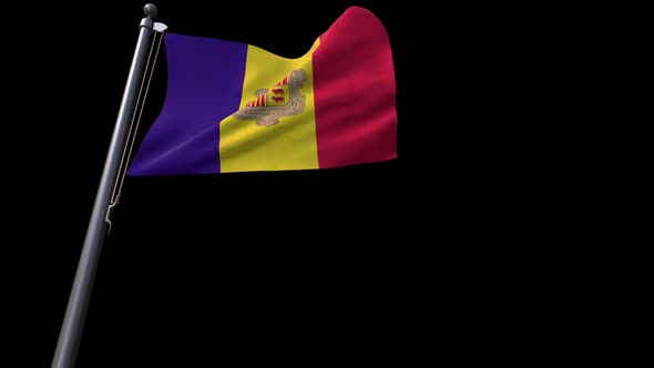 Andorra Flag With Alpha Channel   4K