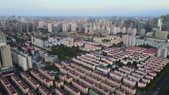 Aerial Asia City, Residential Area