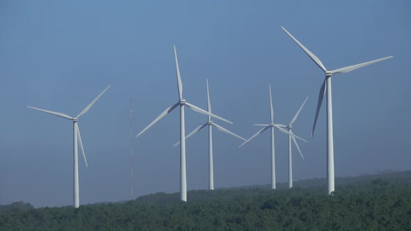 Windmills or Wind Turbine on Wind Farm