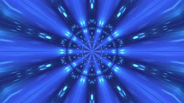 blue tunnel light kaleidoscope