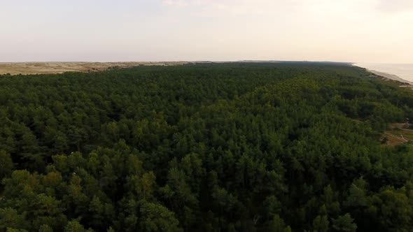 Aerial view of the Curonian Spit, Russia