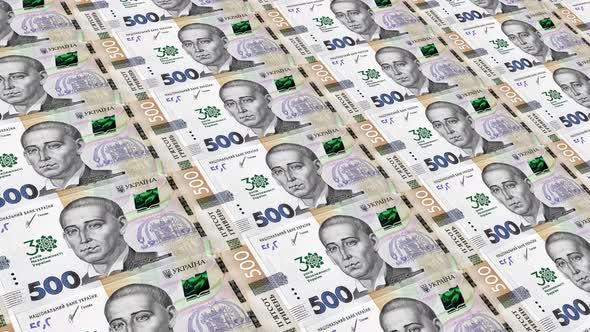 Ukraine  Money / 500 Ukrainian Hryvnia 4K