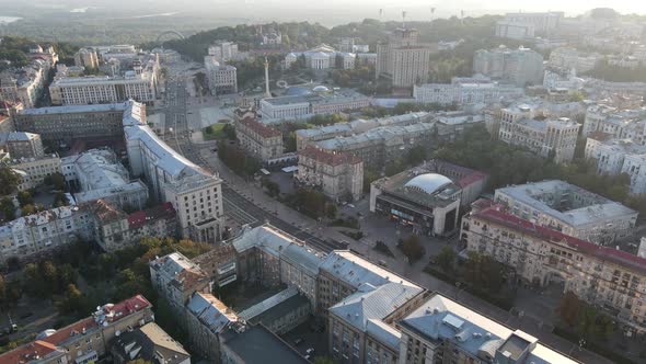 Kyiv Cityscape, Ukraine. Aerial View, Kiev. Slow Motion