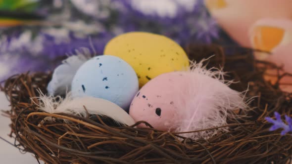 Beautiful Easter Background with Eggs