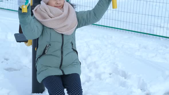 Child Sport and Fun in Winter