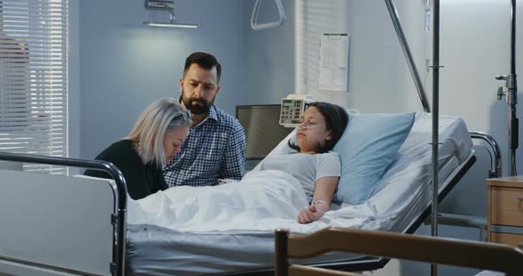 Female Patient Lying in Hospital